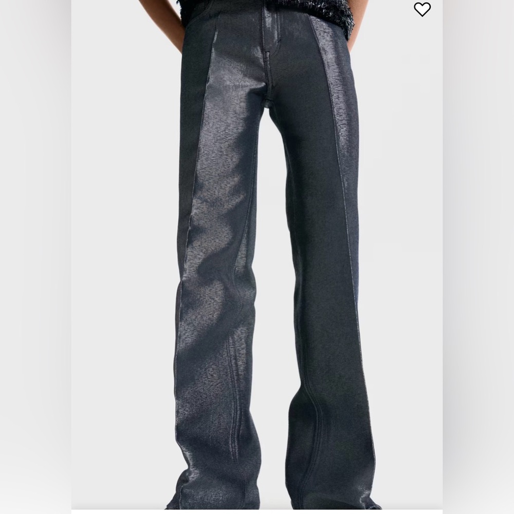 H&M Shimmery Straight Leg Jeans - Picture 2 of 6